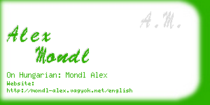 alex mondl business card